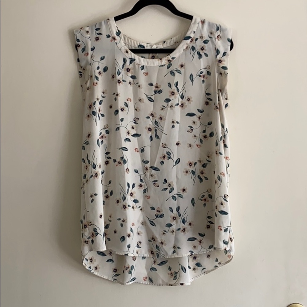 Pleione white floral blouse